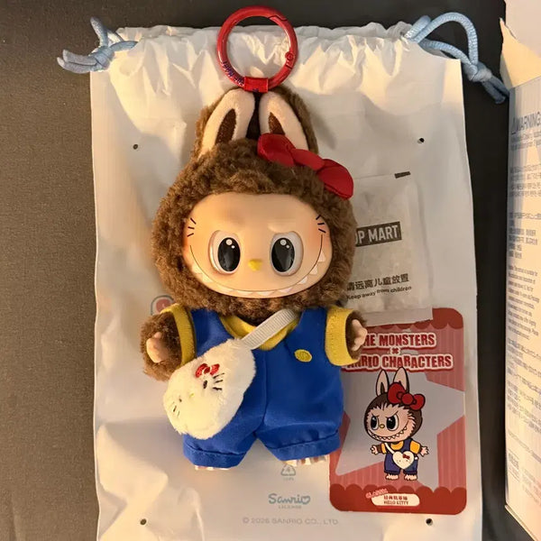[BUNJANG] Labubu Sanrio Series Authentic Plush Keychain Secret (Kitty) / [정품]라부부 산리오 인형 키링 시크릿(키티)SS+급(미니 키티 라부부)
