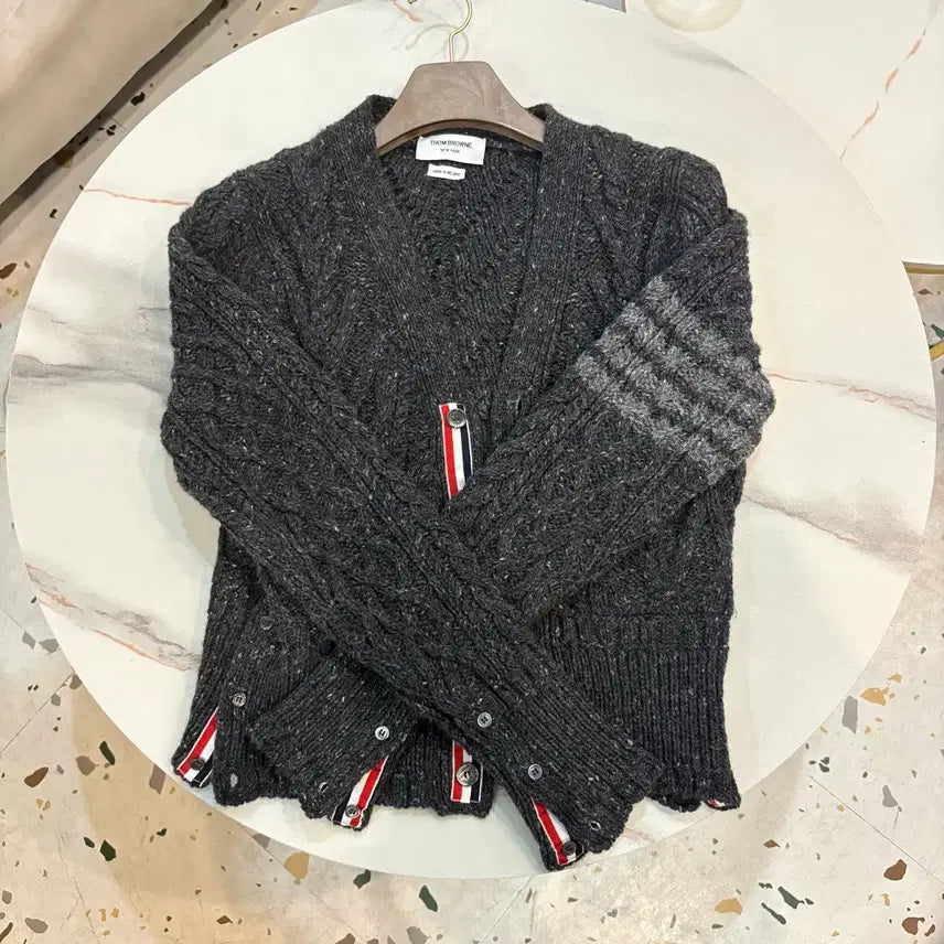 [BUNJANG] Thom Browne Aran Cable Cardigan / [정품] 톰브라운 아란케이블 가디건