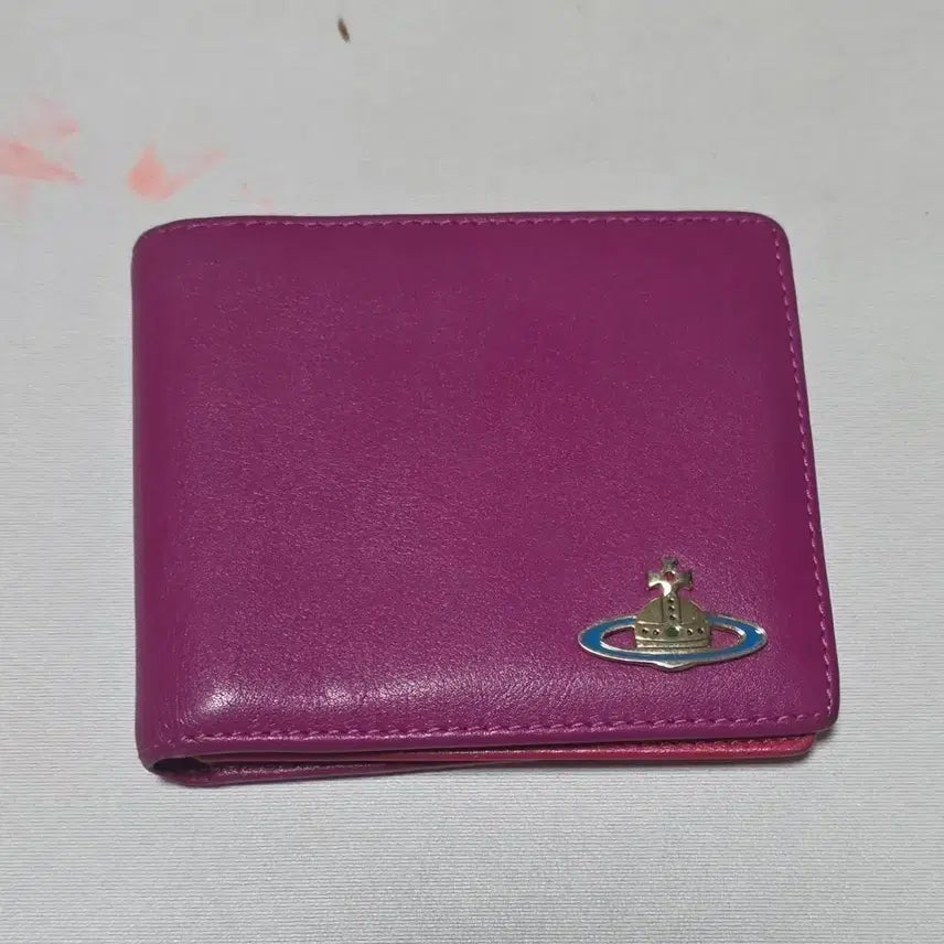 [BUNJANG] Vivienne Westwood Bi-fold Wallet Fuchsia Pink / 비비안웨스트우드 반지갑 푸시아 핑크