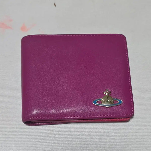 [BUNJANG] Vivienne Westwood Bi-fold Wallet Fuchsia Pink / 비비안웨스트우드 반지갑 푸시아 핑크