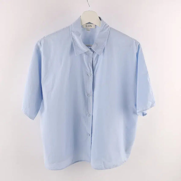 [BUNJANG] COS Women's Short Sleeve Button-Down Oversized Shirt / S / cos 여성 반소매 버튼다운 오버핏 셔츠 / P016 -301