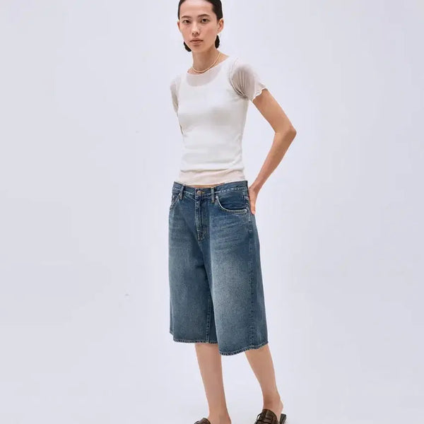 [BUNJANG] Label Archive Bermuda Denim Pants / 라벨아카이브 버뮤다 데님 팬츠