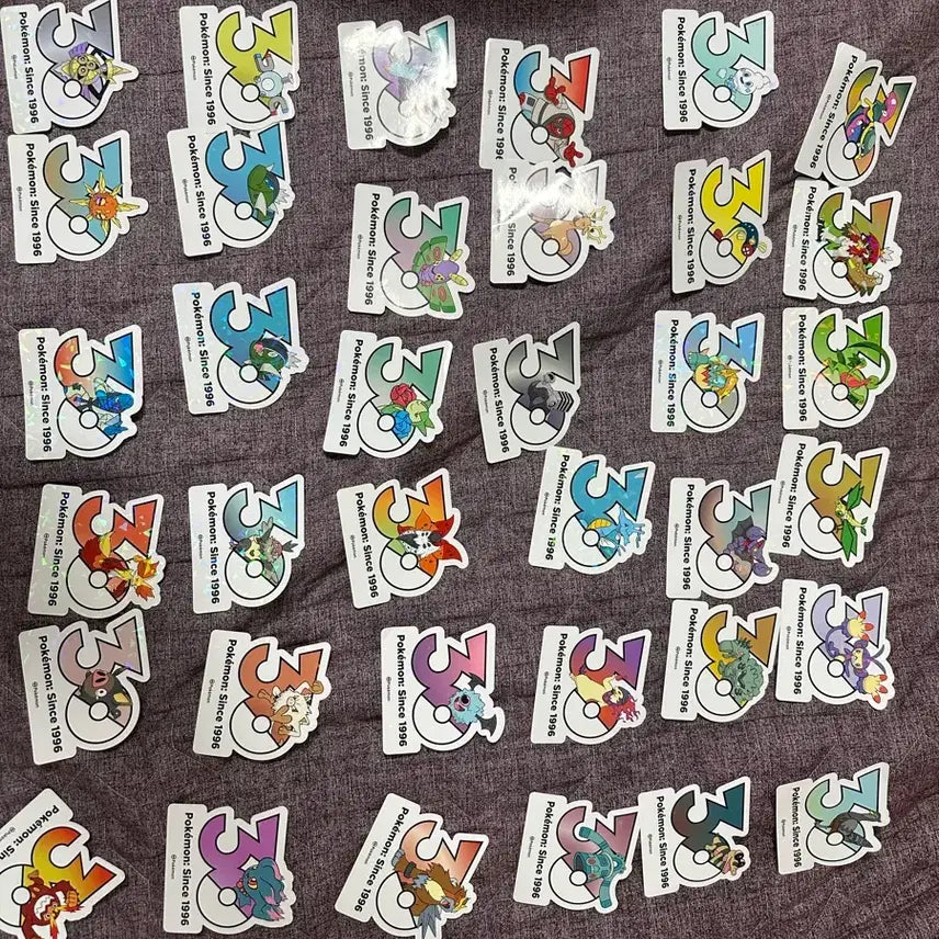 [BUNJANG] Pokemon 30th Anniversary Sticker Bundle (95 pcs) / 포켓몬 30주년 스티커 95장 일괄 판매합니다 희귀 매물 포함