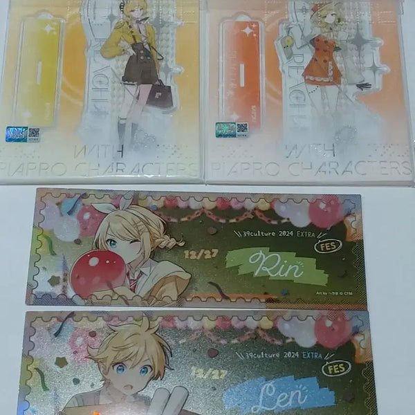 [BUNJANG] Vocaloid Kagamine Rin & Len Reach Acrylic Stand Ticket Bundle Set / 일괄) 보컬로이드 카가미네 린 카가미네 렌 reach 아크릴스탠드 티켓