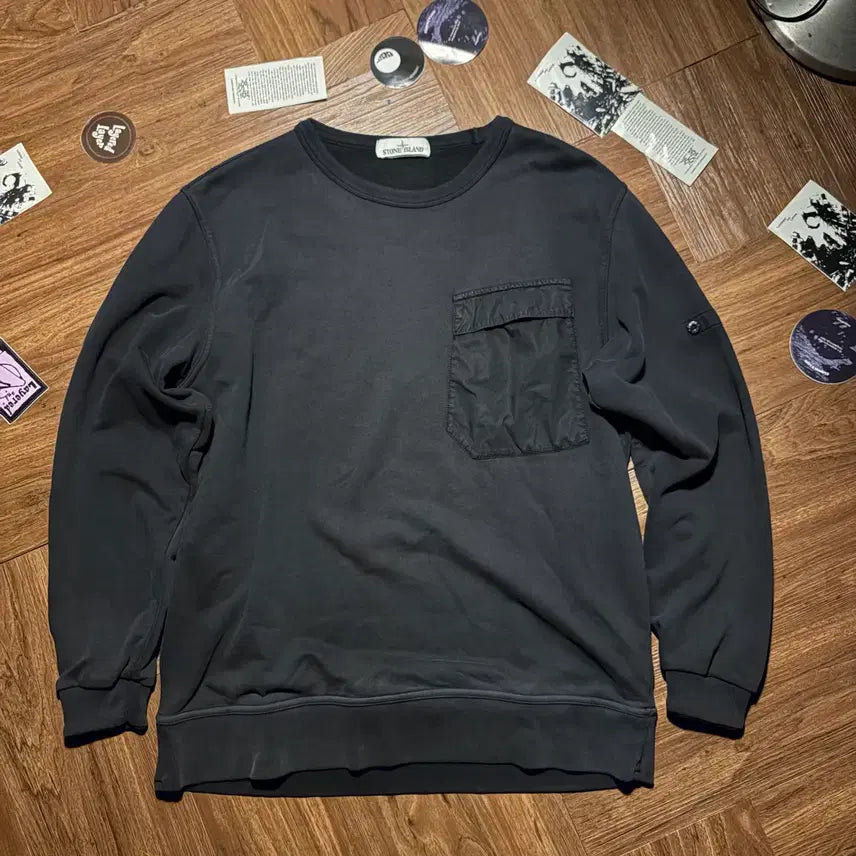 [BUNJANG] Stone Island Nylon Pocket Garment Dyed Sweatshirt XXL / 스톤아일랜드 나일론 포켓 가먼트 다잉 맨투맨 XXL
