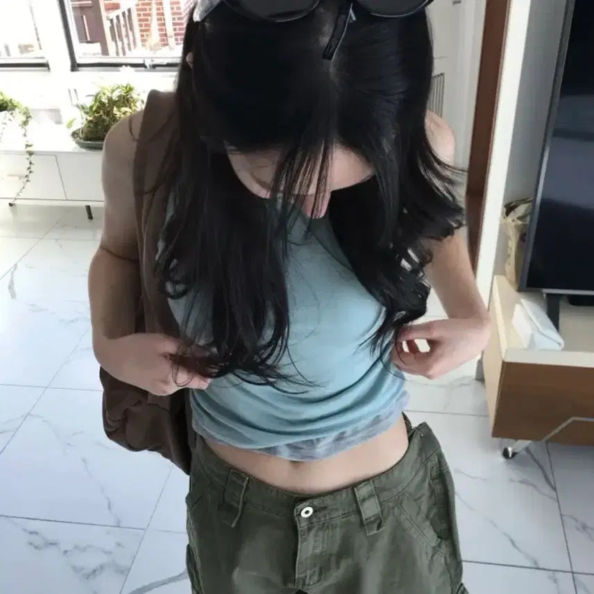 [BUNJANG] Brick V Brick Cropped Tank Top / 에이블리 브릭바이브릭 스탠드 기획 나시
