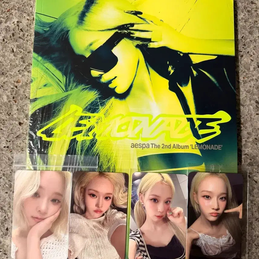 [BUNJANG] Aespa Winter Lemonade Acid Version Album & Lucky Draw Photocard Set / 에스파 Lemonade 윈터 Acid 앨범 & 럭드 포카 4종