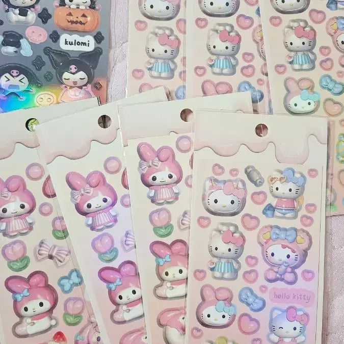[BUNJANG] Sanrio Kuromi, Hello Kitty, My Melody Sticker Set / 산리오 쿠로미 헬로키티 마이멜로디 스티커