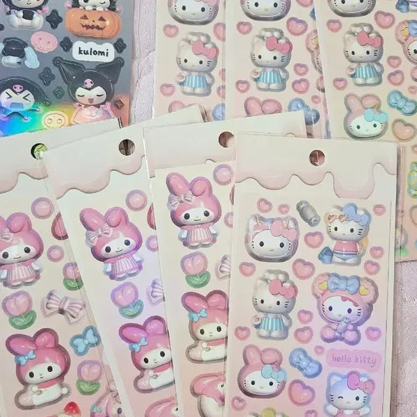 [BUNJANG] Sanrio Kuromi, Hello Kitty, My Melody Sticker Set / 산리오 쿠로미 헬로키티 마이멜로디 스티커