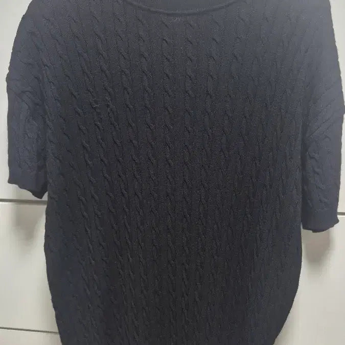 [BUNJANG] 9Z Cable Short Sleeve Muscle Fit Knit / 나인제트 케이블 반팔 머슬핏 니트