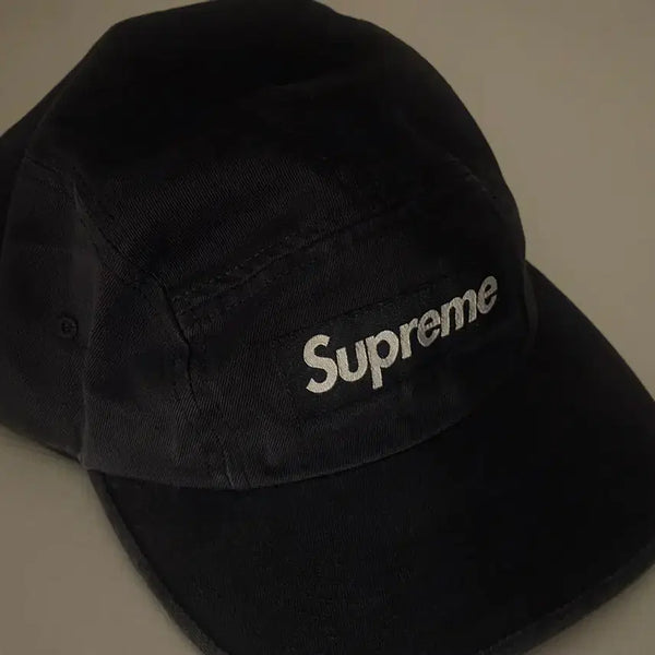 [BUNJANG] Supreme Washed Chino Twill Camp Cap Black / 26SS 슈프림 워시드 치노 트윌 캠프 캡  블랙 프리