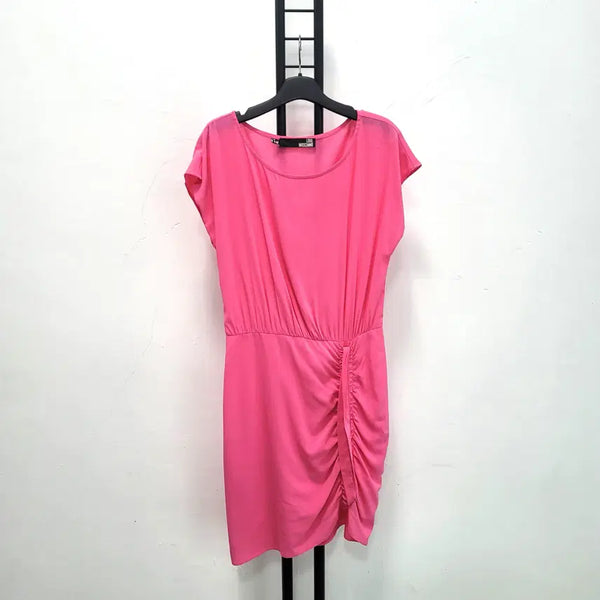 [BUNJANG] Love Moschino Shirred Midi Dress Pink / 정품 러브모스키노 LOVEMOSCHINO셔링 원피스 핑크