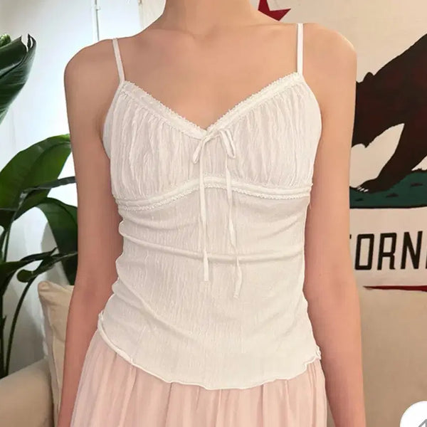 [BUNJANG] Brandy Melville Lace Tank Top / 브랜디멜빌 레이스 탱크 탑