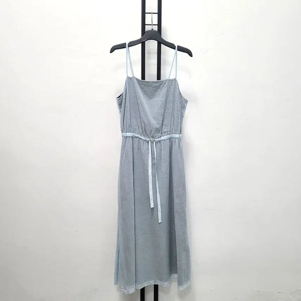 [BUNJANG] Theory Mint Spaghetti Strap Long Dress / 정품 띠어리 THEORY 민트색 끈나시 원피스