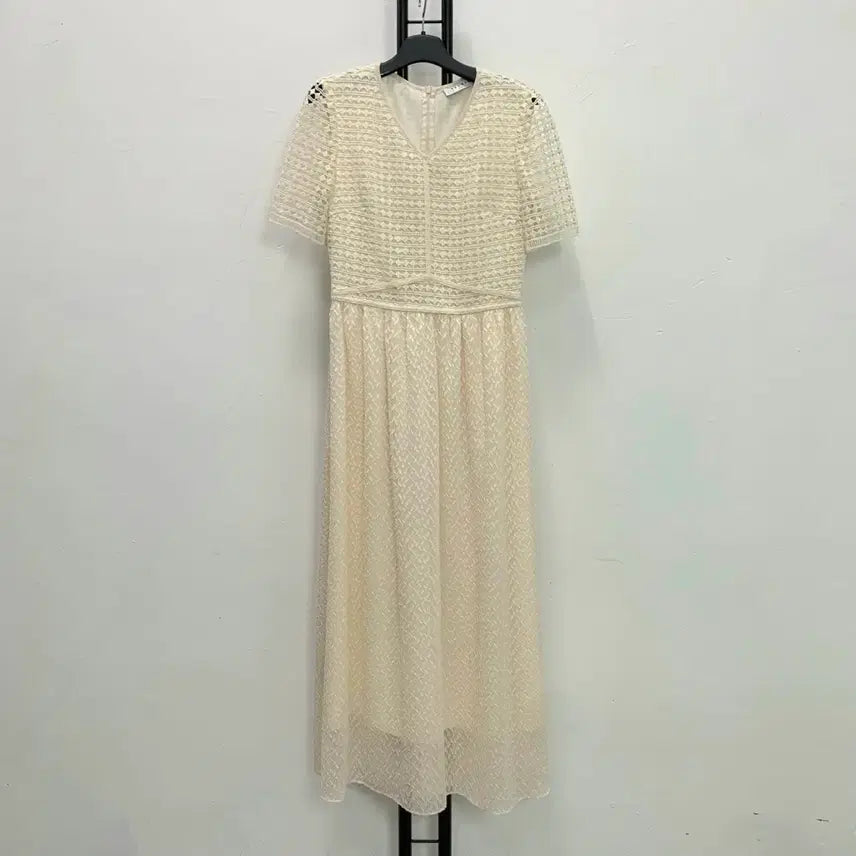 [BUNJANG] Sandro Ivory Lace Long Dress / 정품 산드로 SANDRO 아이보리 레이스 롱 원피스