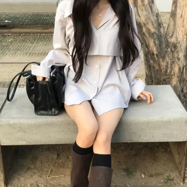 [BUNJANG] Bustier Shirt Set / 뷔스티에 셔츠 세트
