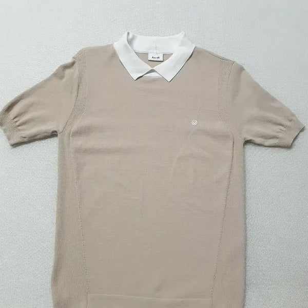 [BUNJANG] For.d Knit Short Sleeve Polo Shirt Beige / 포디 fordi 니트 반팔 카라티 베이지 여성85~90