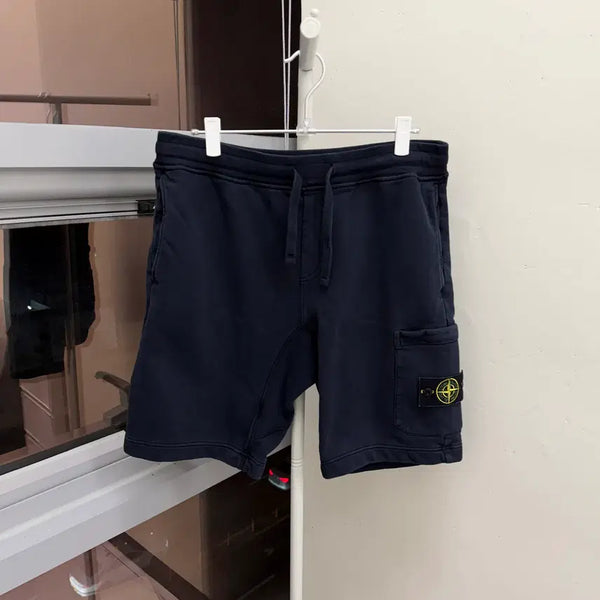 [BUNJANG] Stone Island Organic Cotton Jogger Shorts Navy L Size / [L size] *정품* 스톤아일랜드 오가닉 코튼 조거 쇼츠 네이비