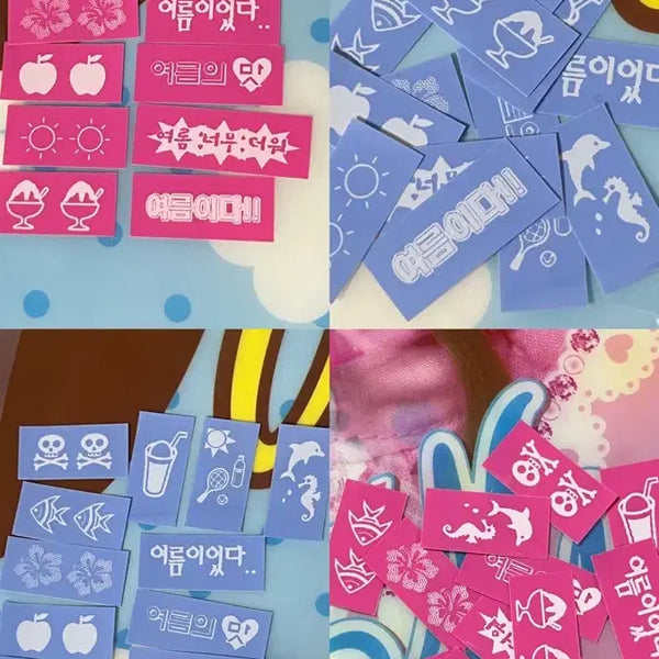 [BUNJANG] Label Sticker Summer Set (13 Types) / 라벨스티커 여름세트 13종-!!