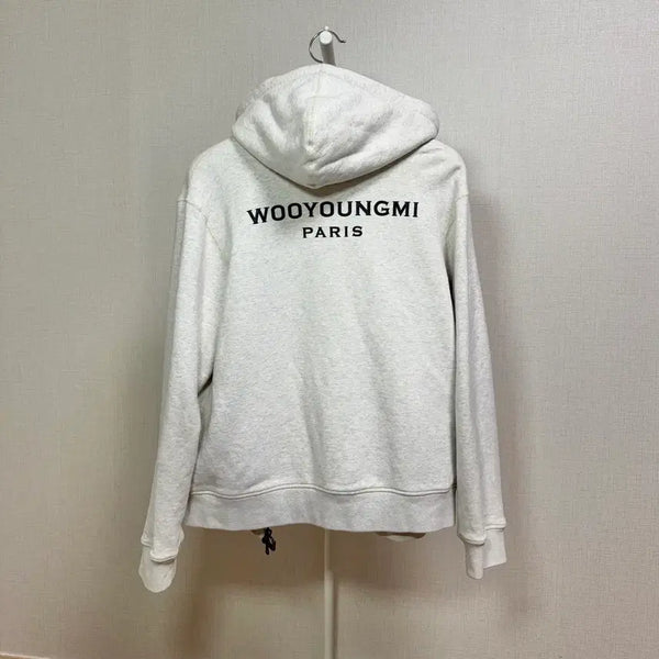 [BUNJANG] Wooyoungmi Back Logo Zip-Up Hoodie / [정품/46] 우영미 백로고 후드집업