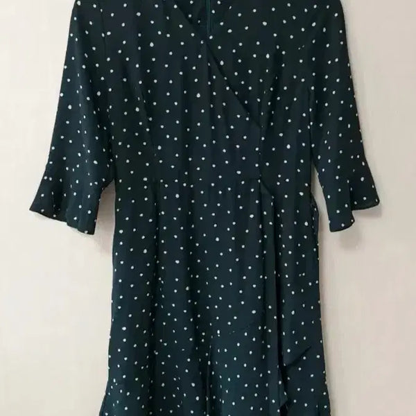 [BUNJANG] ROEM Green Dot Midi Dress - Size M / 로엠 그린 도트 원피스 M사이즈
