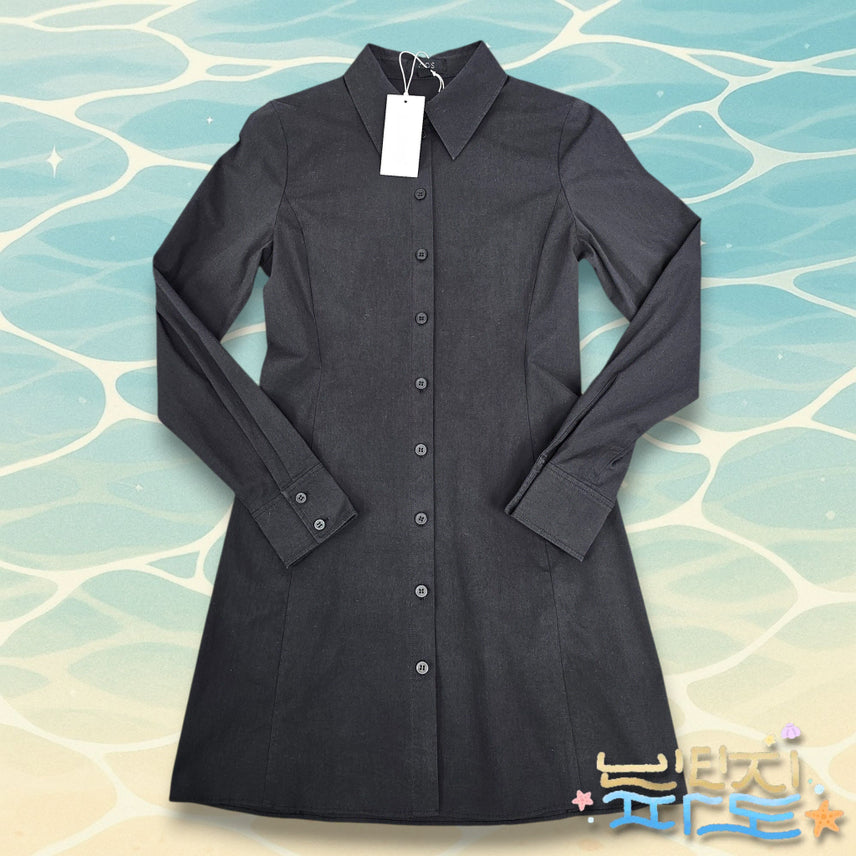 [BUNJANG] COS Black Shirt Dress (New) / 2 새제품 COS 코스 블랙 셔츠 원피스