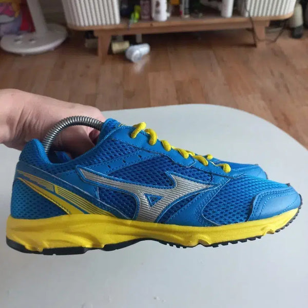 [BUNJANG] Mizuno Running Shoes Blue Yellow 270 / 미즈노 운동화 블루 옐로우270