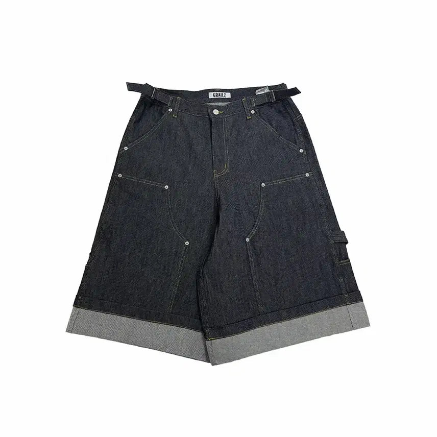 [BUNJANG] Greilz x Coin Seoul Carpenter Bermuda Denim Pants / 1) 그레일즈 x 코인서울 카펜터 버뮤다 데님 팬츠