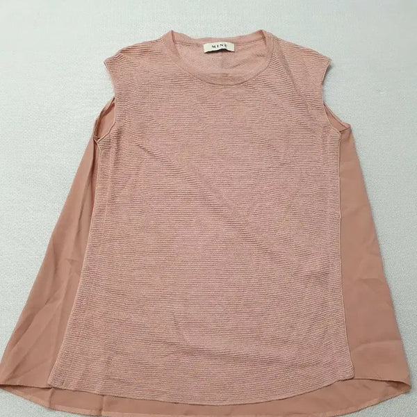 [BUNJANG] Mine Silk Sleeveless Blouse - Pink, Women's Size 90 (KR) / 마인 실크 민소매 블라우스 핑크 66 여성90