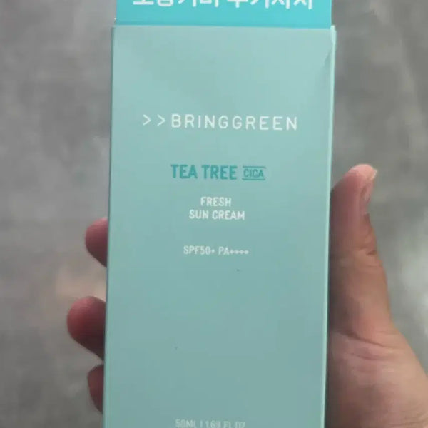 [BUNJANG] Bring Green Tea Tree Cicapore Cover Mineral Sunscreen SPF50+ PA++++ 50ml / 브링그린 티트리 시카 모공커버 무기자차 선크림 50ml