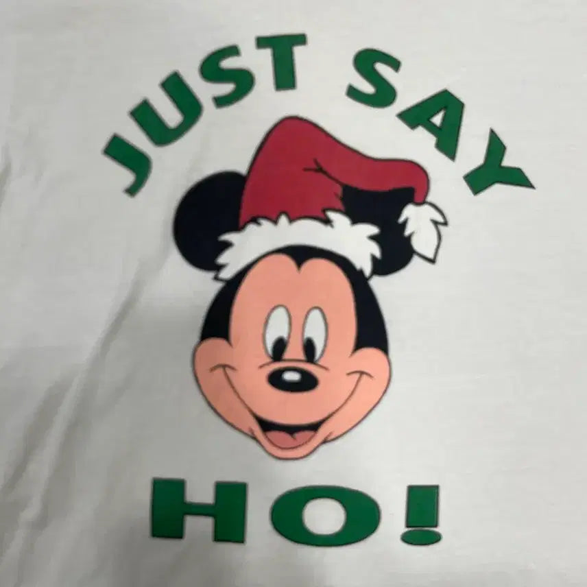[BUNJANG] Vintage 90s Mickey Mouse Santa T-Shirt USA Made / 90s 미키 산타 티셔츠 usa made
