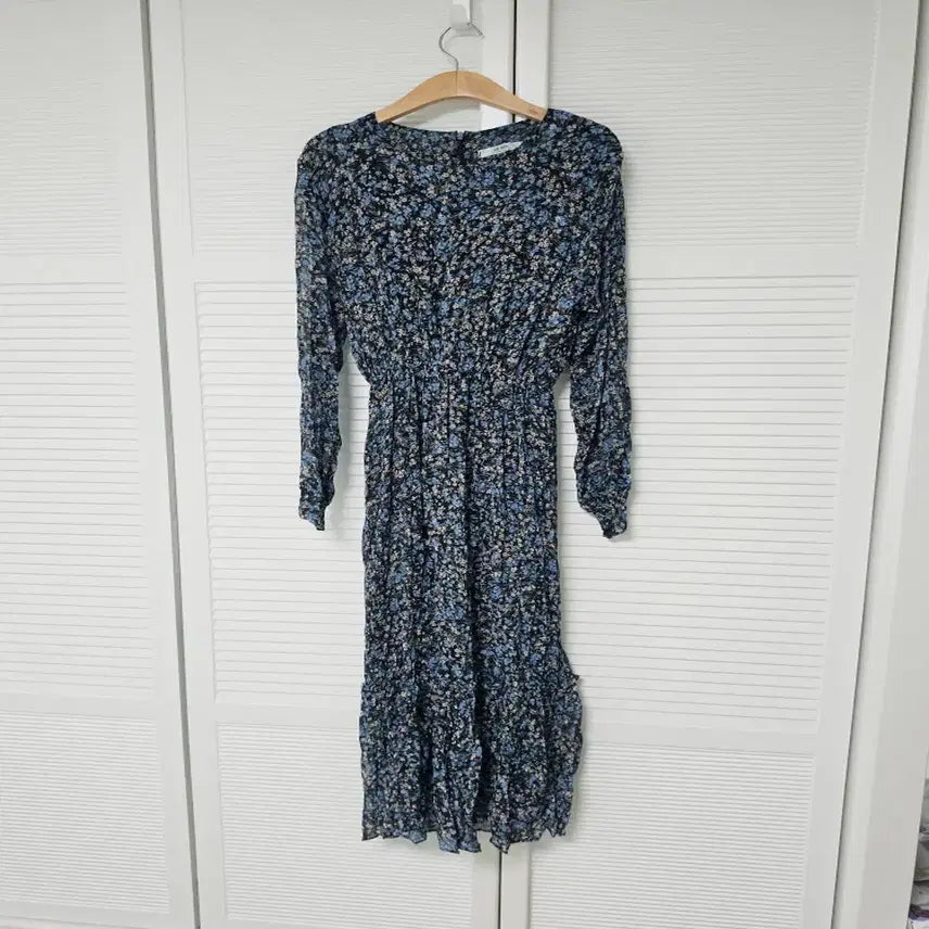 [BUNJANG] Floral Chiffon Long Dress / 잔꽃 쉬폰 롱원피스 55