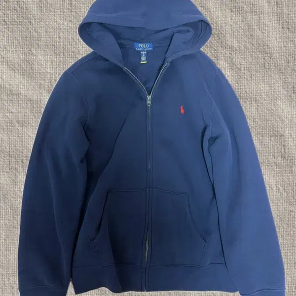 [BUNJANG] Polo Ralph Lauren Navy Hooded Zip-Up Jacket / 폴로 랄프로렌 네이비 후드 집업