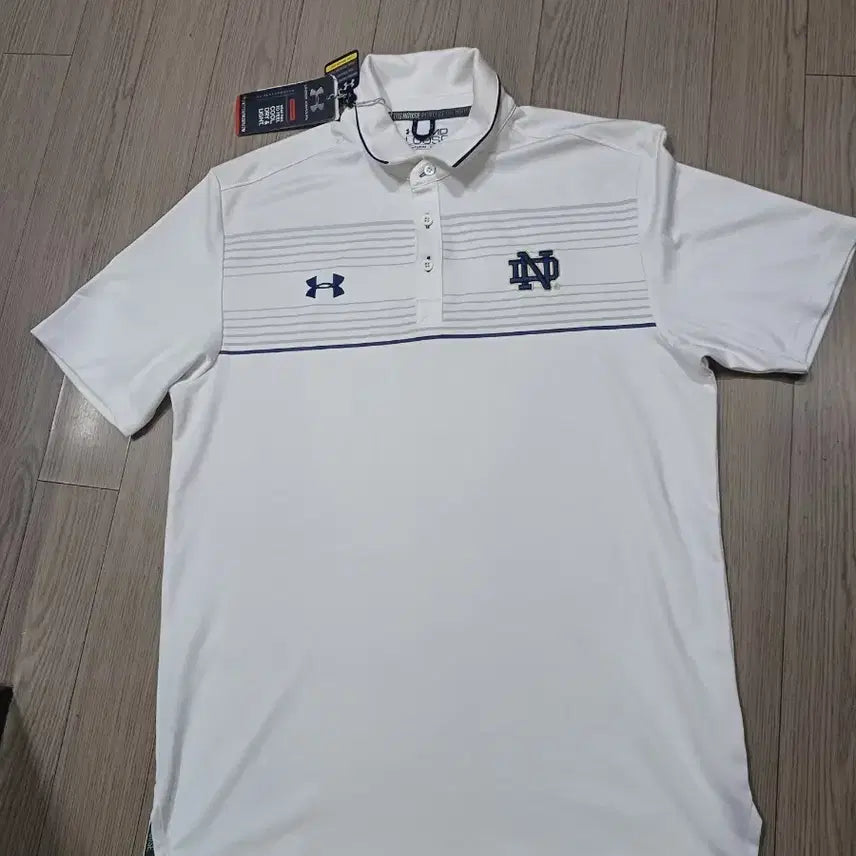 [BUNJANG] Under Armour White Golf Short Sleeve Polo Shirt - Size 100 (New) / 언더아머 백색 골프 반팔 카라티 가슴반품 54  100 새상품