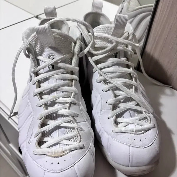 [BUNJANG] Nike Air Foamposite One All White Sneakers / 나이키 에어폼포짓 원 올화이트