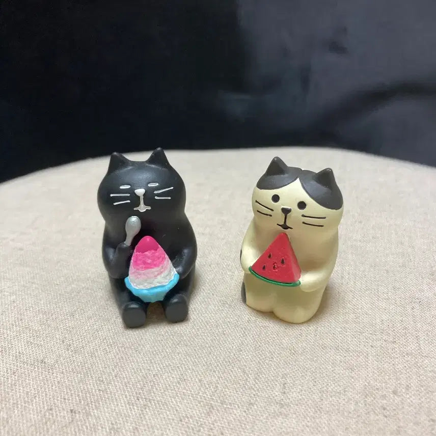 [BUNJANG] Decole concombre Black Cat Bingsu & Parted Hair Cat Watermelon / 데꼴 검정고양이 빙수 + 가르마고양이 수박