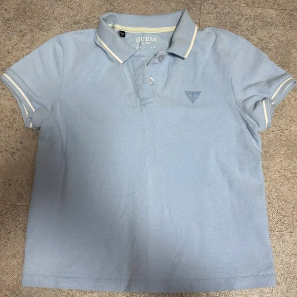 [BUNJANG] Guess Short Sleeve Polo Shirt Blue XS / 게스 반팔 카라티 블루 xs