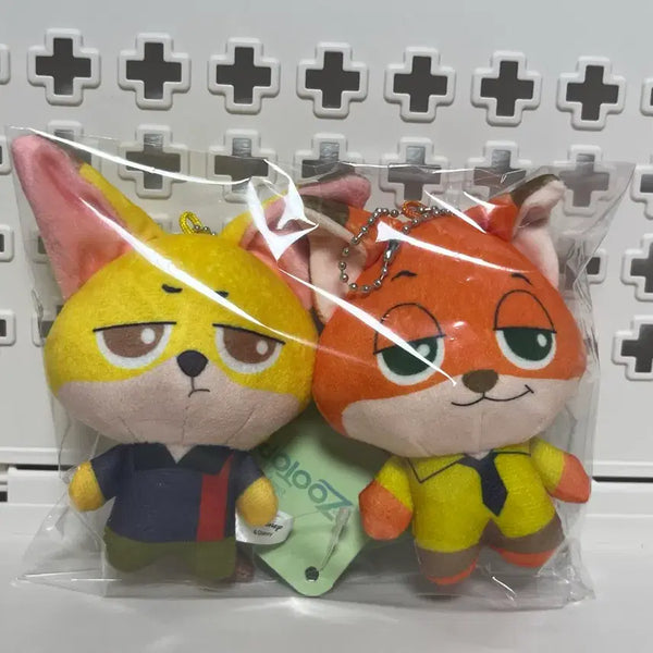 [BUNJANG] Zootopia Nick Wilde & Finnick Doll Keychain Set / 주토피아 닉 핀닉 인형 키링 세트