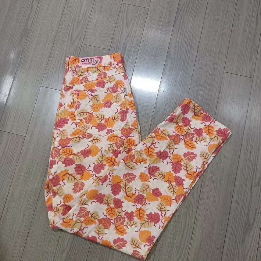 [BUNJANG] OTITI Leaf Pattern Cotton Pants / OTITI 나뭇잎 패턴 바지 40     기장109