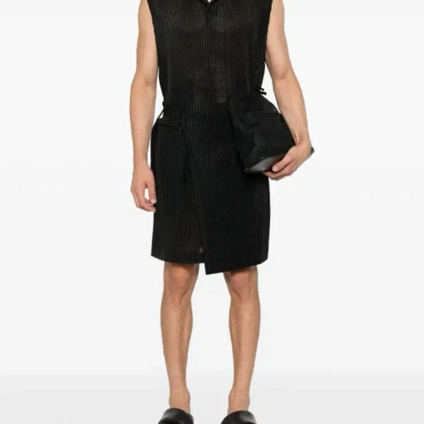 [BUNJANG] Homme Plissé Issey Miyake Light Mesh Pleats Skirt Black / 옴므 플리세 by 이세이 미야케 라이트 메쉬 플리츠 스커트 블랙 F