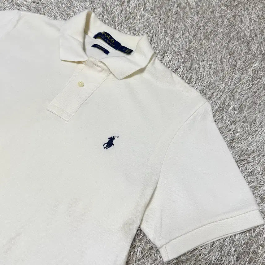 [BUNJANG] Polo Ralph Lauren Short Sleeve Polo Shirt White Size S / 폴로 랄프로렌 반팔 카라티 흰색 s