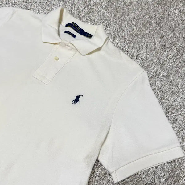 [BUNJANG] Polo Ralph Lauren Short Sleeve Polo Shirt White Size S / 폴로 랄프로렌 반팔 카라티 흰색 s