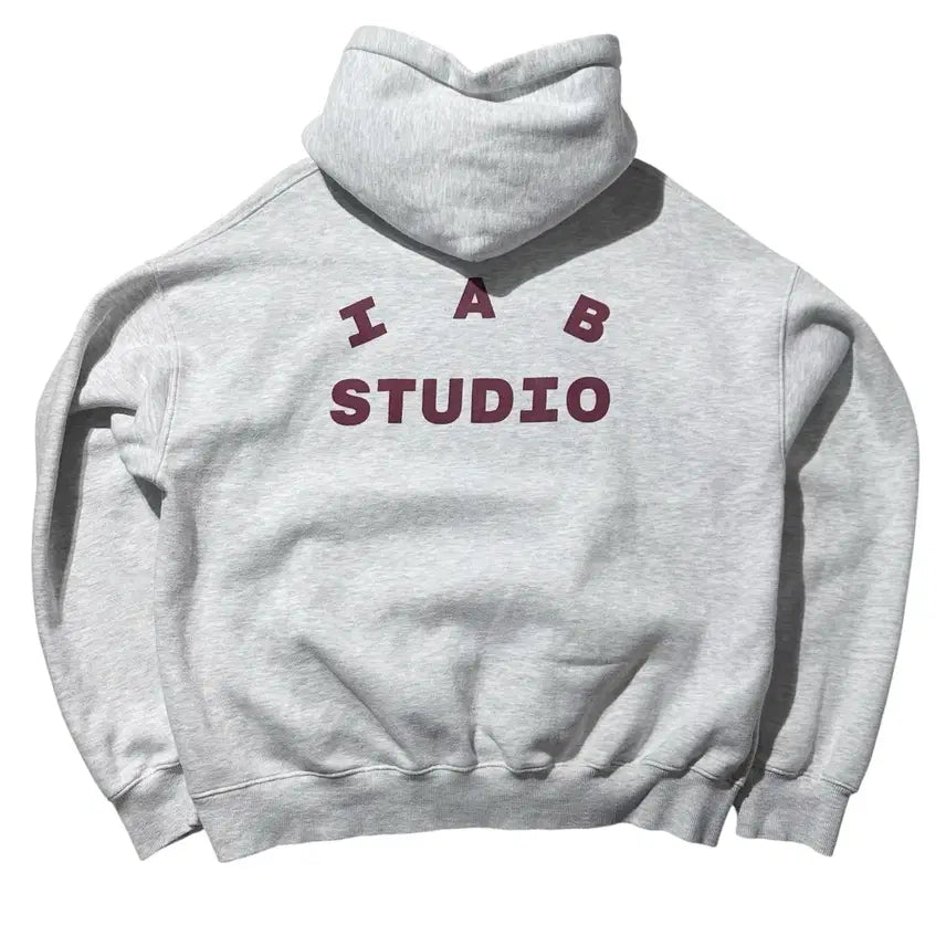 [BUNJANG] IAB Studio Hoodie Oatmeal Burgundy / [L-XL] IAB Studio 아이앱 스튜디오 후드 오트밀 버건디