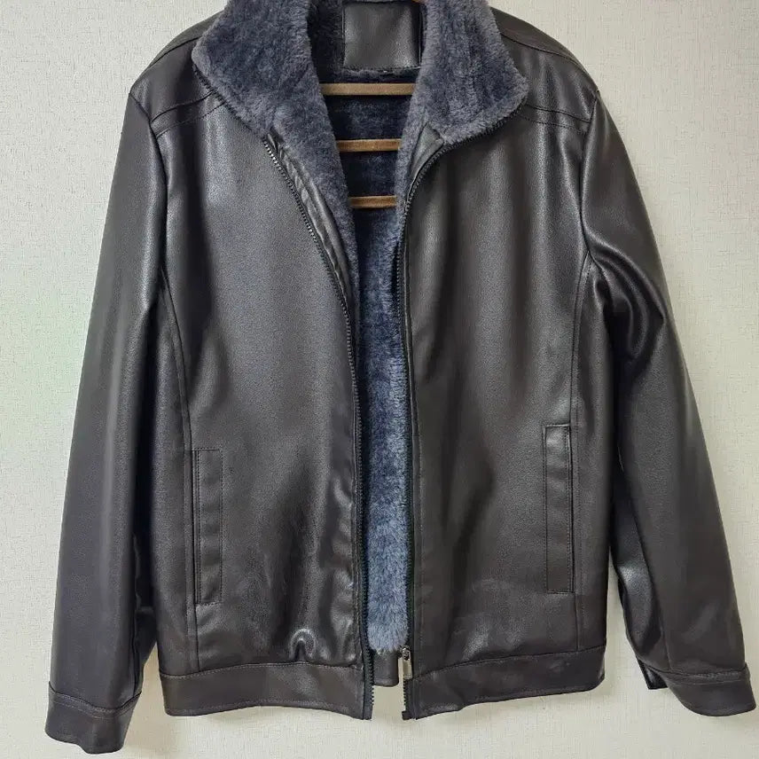 [BUNJANG] Unisex Faux Leather Mouton Jacket / 남자 가죽 무스탕 자켓 (남녀공용)