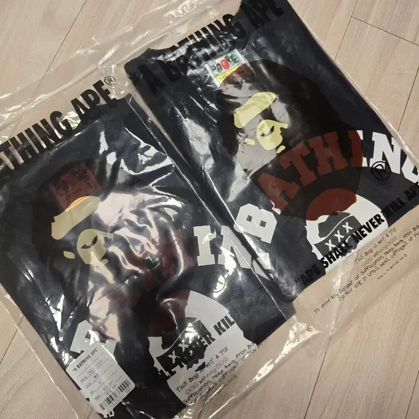 [BUNJANG] BAPE God Selection College T-Shirt Black / 베이프 갓셀렉션 컬리지 반팔 커플템
