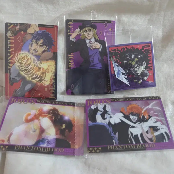 [BUNJANG] JoJo's Bizarre Adventure Part 1 Wafer Card Seal Sticker Set Bundle Unsealed / 죠죠의 기묘한 모험 1부 웨하스 카드 씰스티커 세트 일괄 미개봉