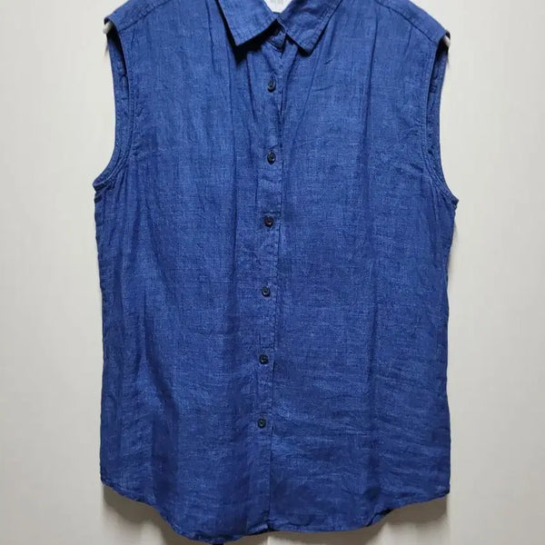 [BUNJANG] Uniqlo Sleeveless Shirt Navy M / 유니클로 민소매 셔츠 네이비 M