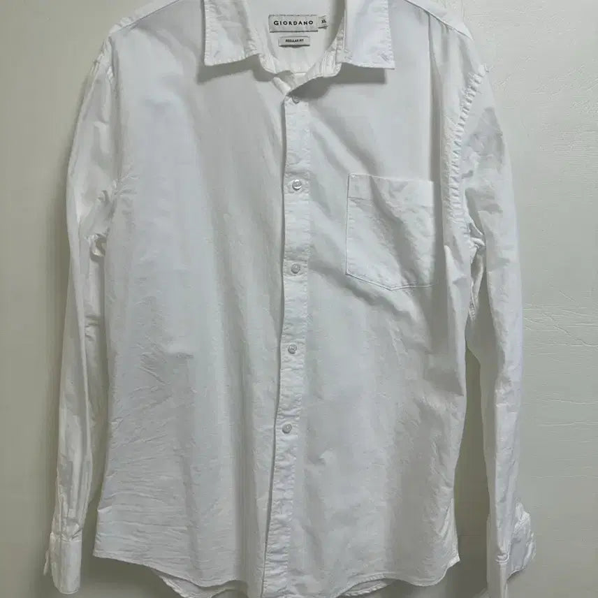 [BUNJANG] Giordano Oxford Shirt White / 지오다노 옥스포드 셔츠