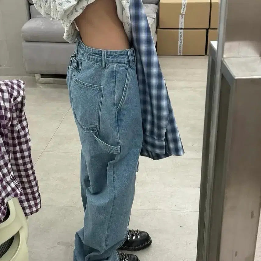 [BUNJANG] PLEASE PROJECT CINCH-BACK DENIM PANTS, LIGHT BL / 플리즈프로젝트 CINCH-BACK DENIM PANTS, LIGHT BL