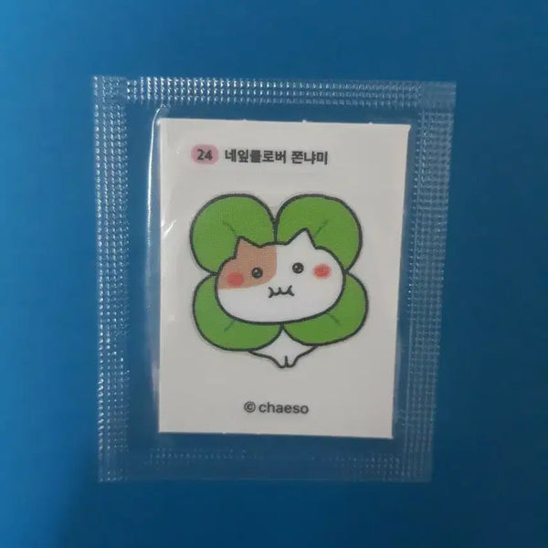[BUNJANG] Four Leaf Clover Jjonyami Sticker / 네잎클로버 쫀냐미 띠부씰 2000원